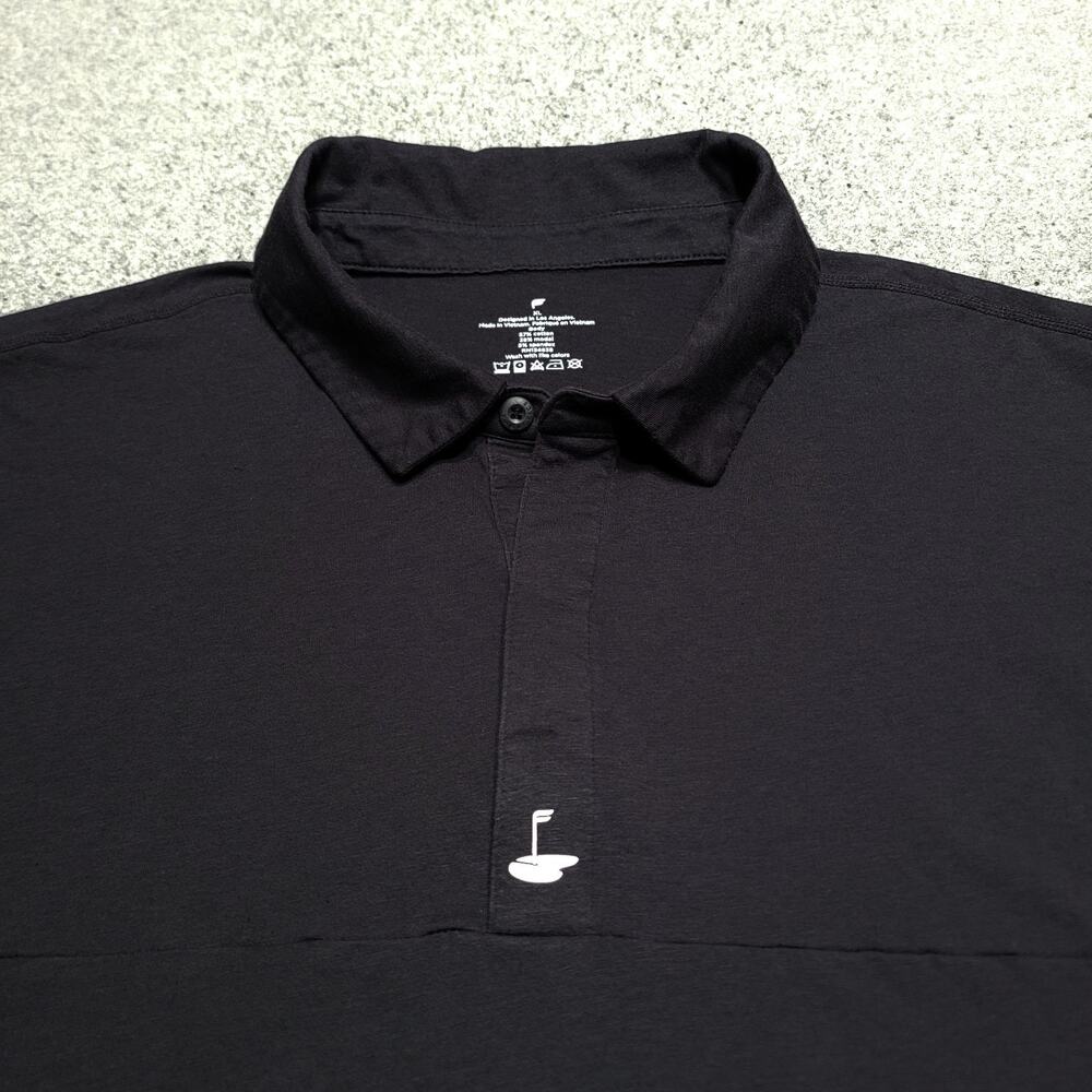 Fabletics Shirt Mens Extra Large Black Kevin Hart Eagle Edition Polo Performance
